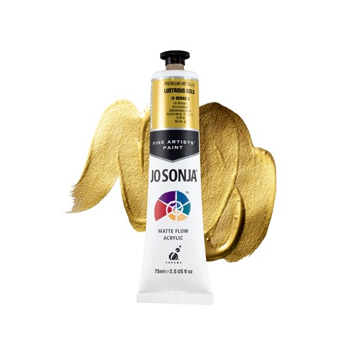 JS Premium Metallic Lustrous Gold 75ml with swatch